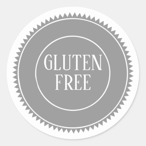 Gluten Free Allergy Safe Vintage Craft Classic Round Sticker