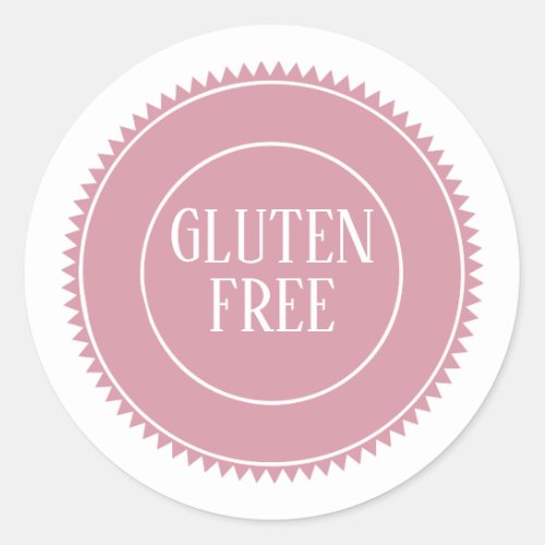 Gluten Free Allergy Safe Vintage Craft Classic Round Sticker