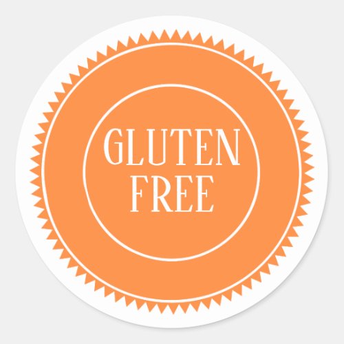 Gluten Free Allergy Safe Vintage Craft Classic Round Sticker