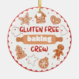 Gluten Free Baking Crew Ceramic Ornament