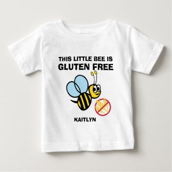 Gluten Free Bumble Bee Celiac Alert Shirt by LilAllergyAdvocates at Zazzle