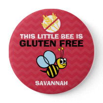 Gluten Free Bumble Bee Red Button for Celiac Alert