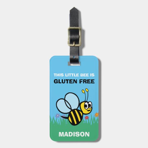 Gluten Free Bumblebee Large Medicine Bag Tag