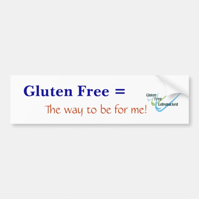 Gluten Free Bumper Sticker - Customized (Front)