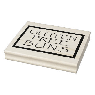 Gluten Free Buns Design Rubber Stamp