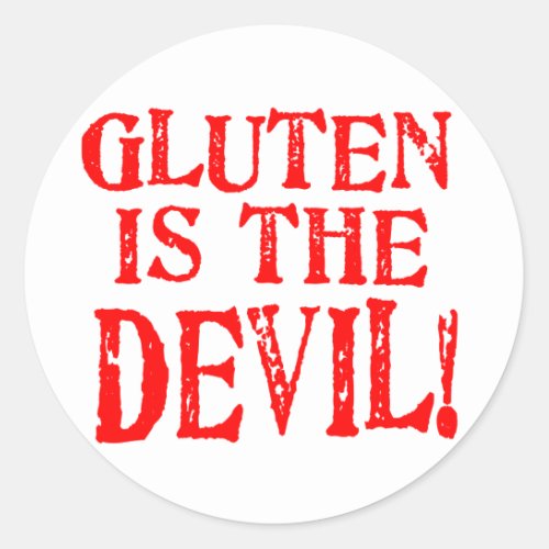 Gluten Free Celiac Designs No Way Classic Round Sticker