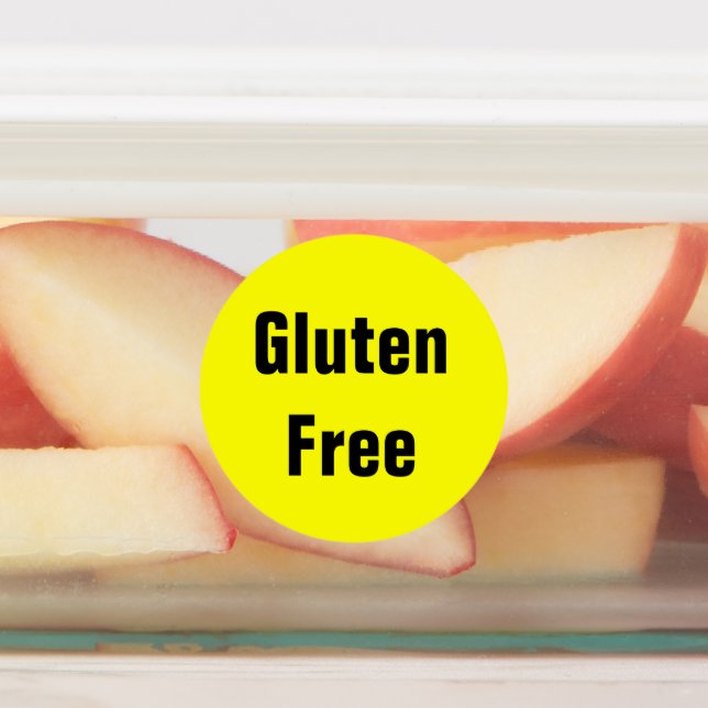 Gluten Free Celiac Food Restaurant School Labels (Affixed)