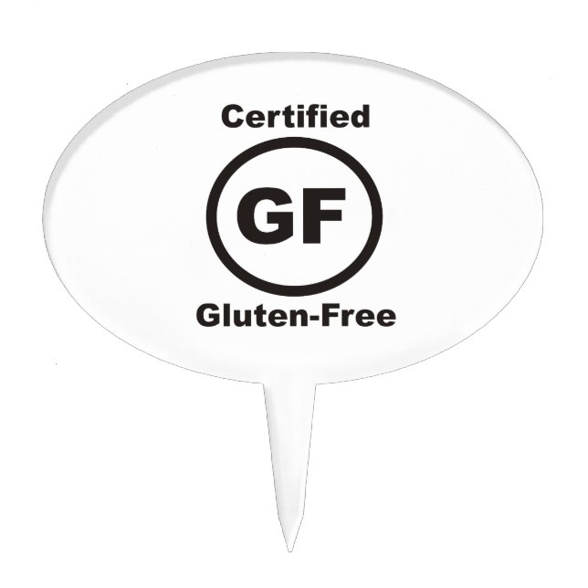 Gluten Free Certified Cake Topper (Front)