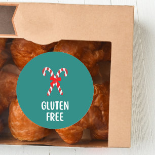 Gluten Free Christmas Bakery Allergy Warning Classic Round Sticker