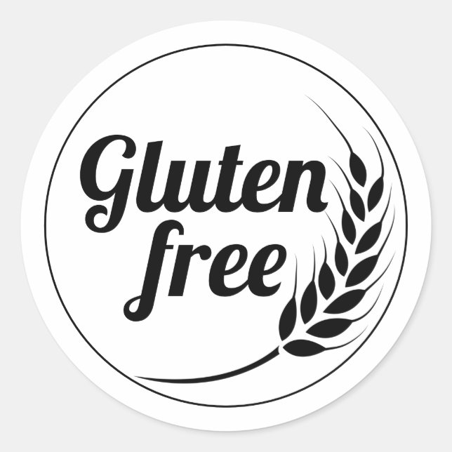 Gluten Free Classic Round Sticker (Front)
