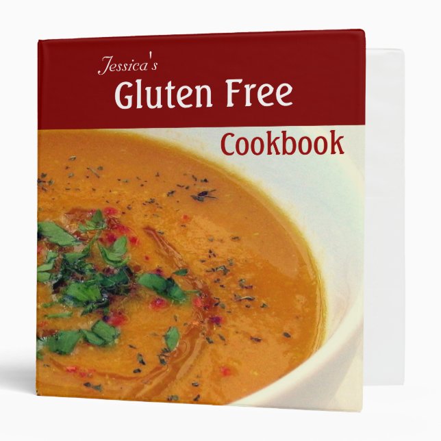 Gluten Free Cookbook 3 Ring Binder (Front/Inside)