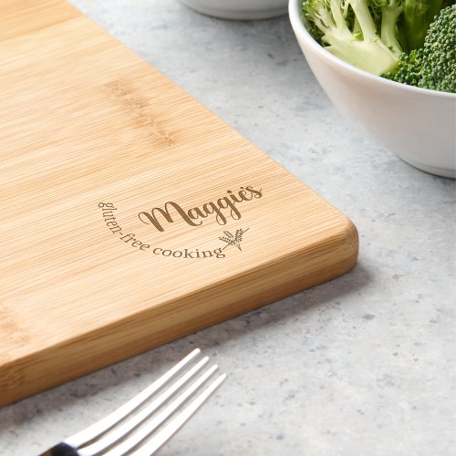 Gluten_free Cooking Custom Name Minimalist Cutting Board