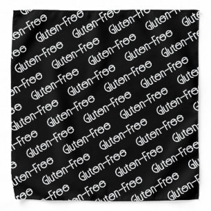 Gluten Free Cool Black and White Bandana