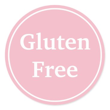 Gluten-Free. Custom Text. Food. Diet. Label. Classic Round Sticker