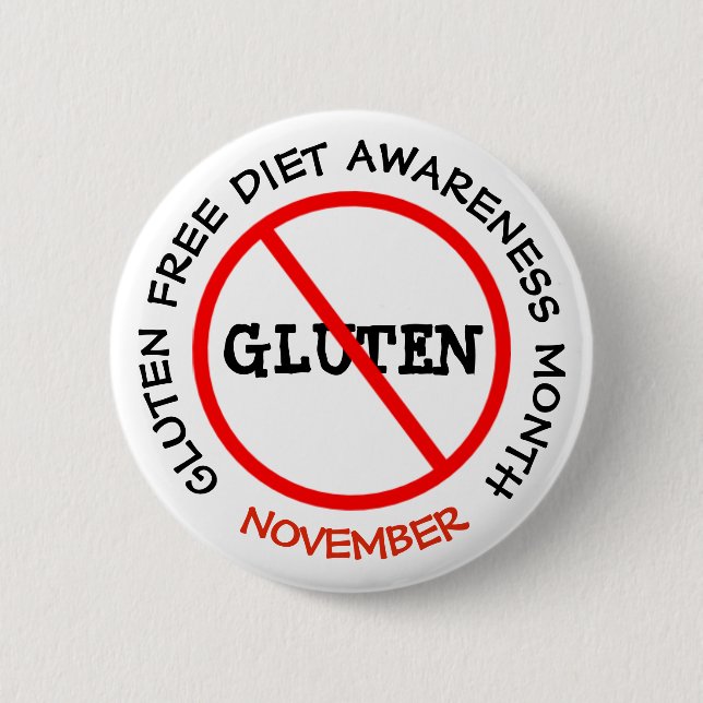 Gluten Free Diet Awareness Month Button (Front)