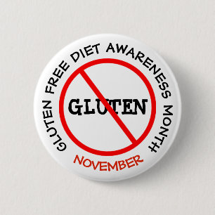 Gluten Free Diet Awareness Month Button