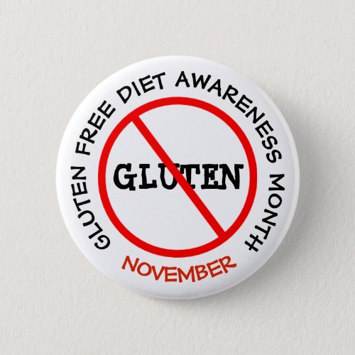 Gluten Free Diet Awareness Month Button