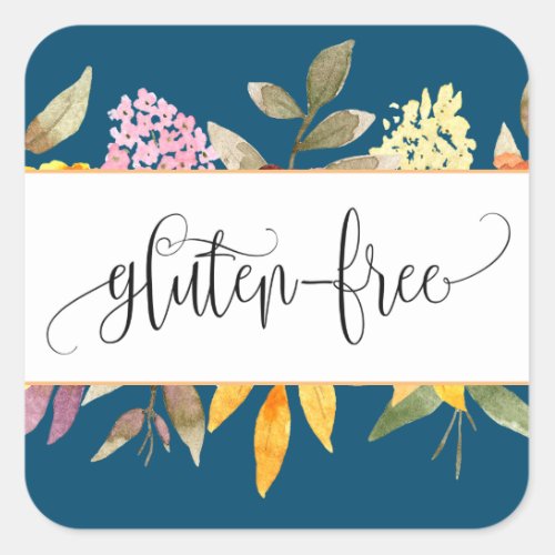 Gluten Free Floral  Classic Round Sticker