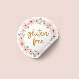 Gluten Free Floral Sticker