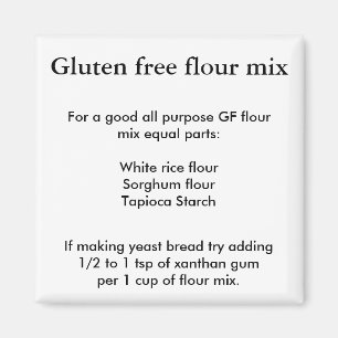 Gluten free flour mix magnet