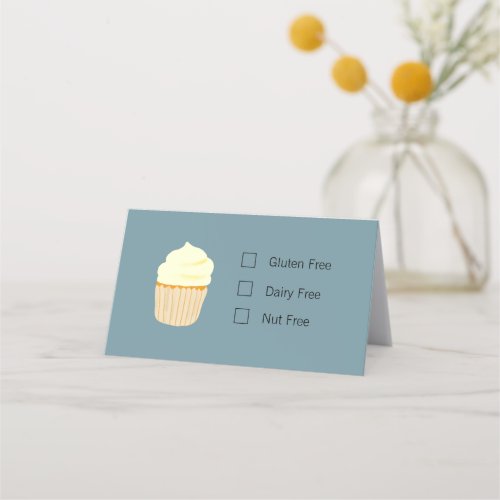 Gluten free folded table sign place card