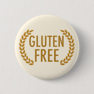 Gluten Free Food Allergy Warning Button