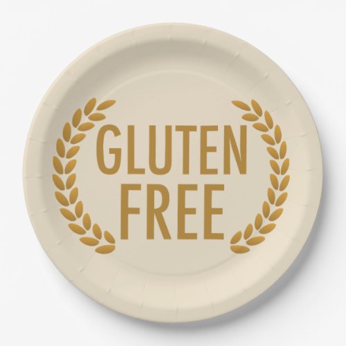Gluten Free Food Allergy Warning Paper Plates