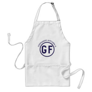 Gluten Free GF Circle in Navy Blue Apron