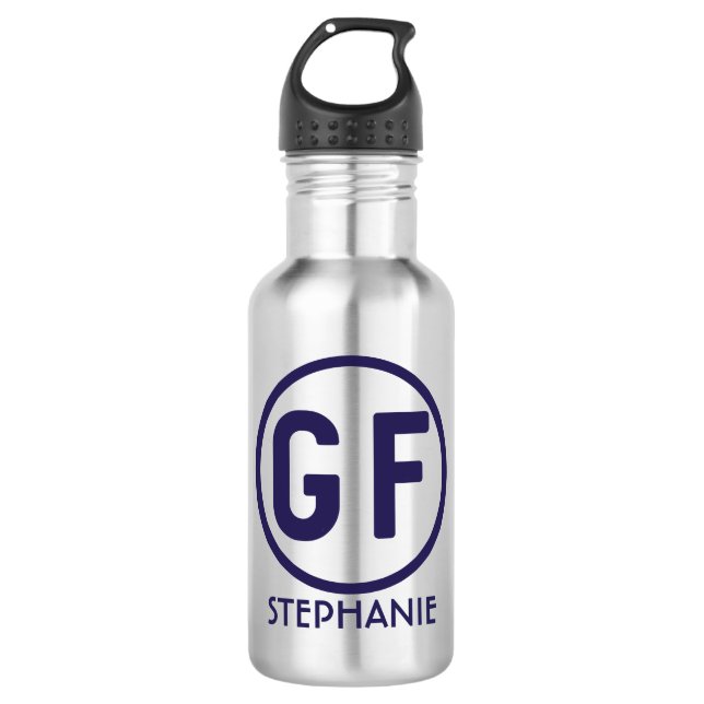Gluten Free GF Personalized Water Bottle (Front)