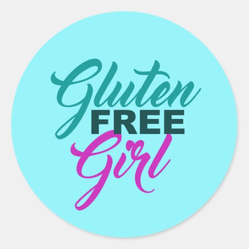 Gluten Free Girl Classic Round Sticker