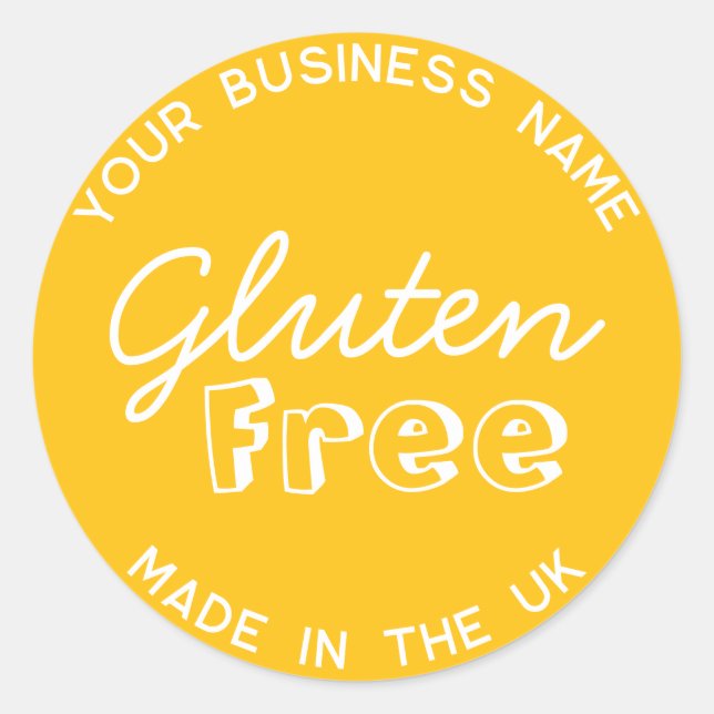 Gluten Free Gluten Allergy Packaging Label (Front)