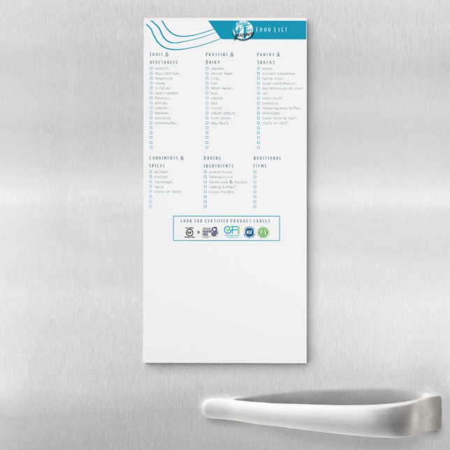 Gluten Free Grocery List - Magnetic Notepad (In Situ)