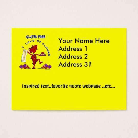Gluten-Free - I Love GF Flour Design Business Card