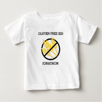 Gluten Free Kid Personalized No Gluten Celiac Baby T-Shirt