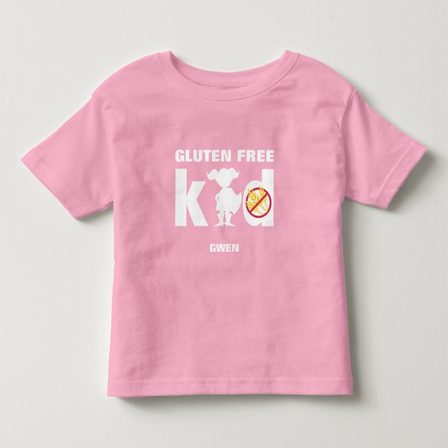 Gluten Free Kid Super Girl Celiac Shirt (Front)