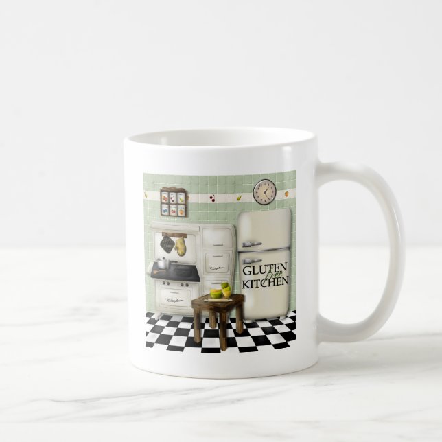 Gluten Free Kitchen Green Coffee Mug (Right)
