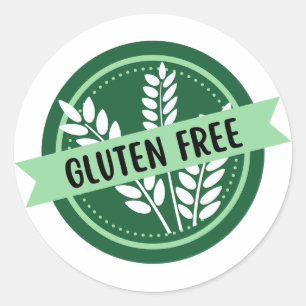 Gluten Free, No Gluten, Celiac Classic Round Sticker