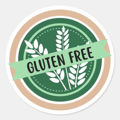Gluten Free No Gluten Celiac  Classic Round Sticker