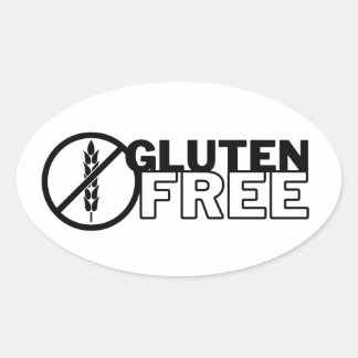 Gluten Free Oval Sticker Decals & Labels