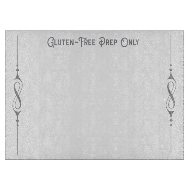 Gluten-Free Prep Only with scrolls Cutting Board (Front)