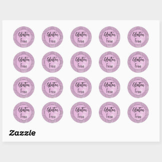 Gluten Free Purple Classic Round Sticker