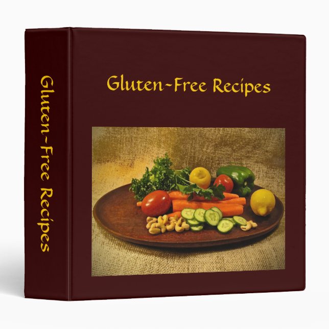 Gluten Free Recipes 3 Ring Binder (Front/Spine)