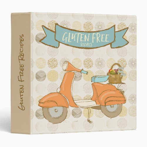 Gluten Free Recipes Binder with Scooter and Basket