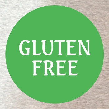 Gluten Free Round Classic Round Sticker by SayWhatYouLike at Zazzle