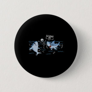 Gluten Free Shark Gift Celiac Disease Button