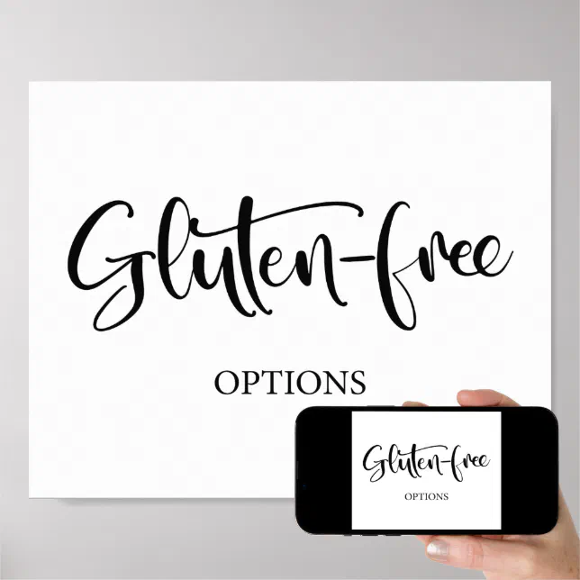 Gluten free sign Poster | Zazzle