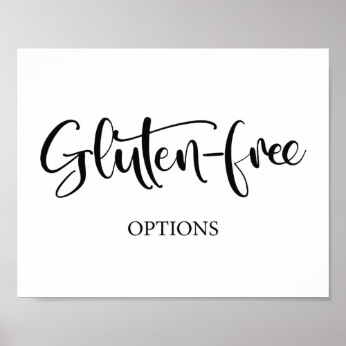 Gluten free sign Poster