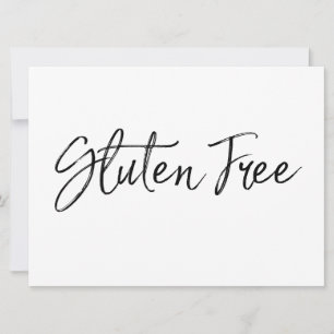 "Gluten Free" Sign Stylish Hand Lettered