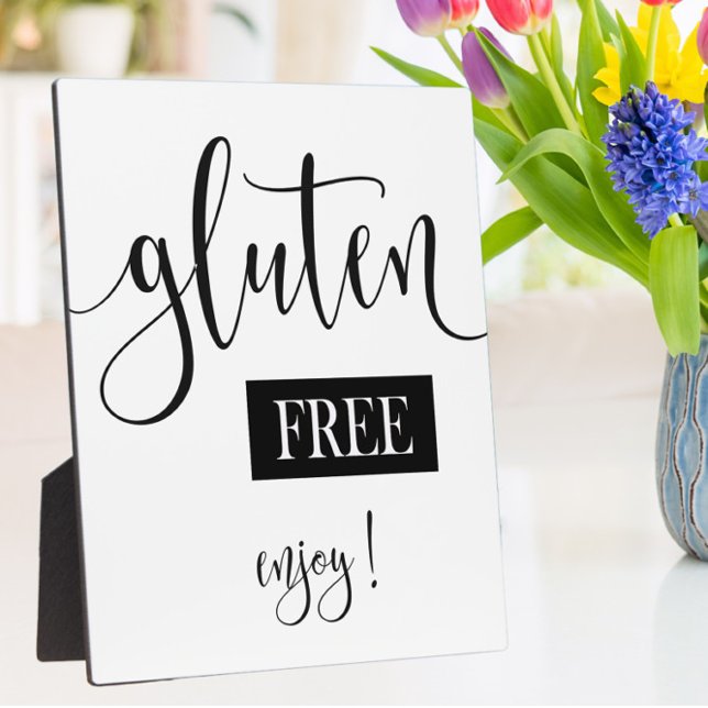 Gluten free sign Tabletop Plaque with Easel (Creator Uploaded)
