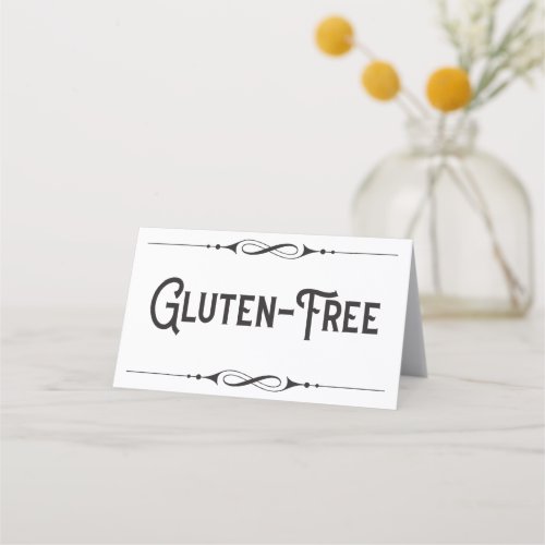 Gluten Free simple elegant table marker Place Card